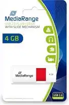 Bol.com MediaRange MR970 - USB-stick - 4 GB ROOD aanbieding