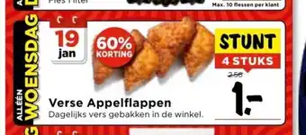 Vomar Voordeelmarkt Verse Appelflappen 4 stuks aanbieding