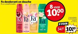Kruidvat Fa deodorant en douche aanbieding