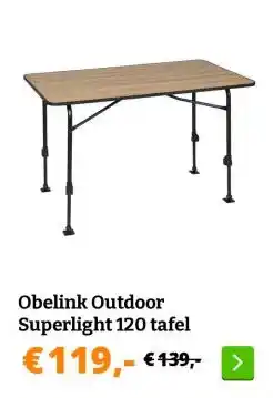 Obelink Obelink Outdoor Superlight 120 tafel aanbieding