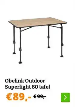 Obelink Obelink Outdoor Superlight 80 tafel aanbieding