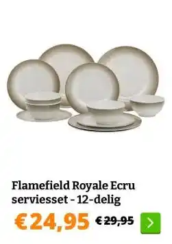 Obelink Flamefield Royale Ecru serviesset - 12-delig aanbieding