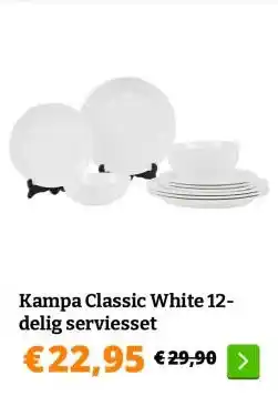 Obelink Kampa Classic White 12-delig serviesset aanbieding