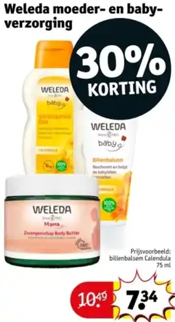 Kruidvat Weleda moeder en baby verzorging aanbieding