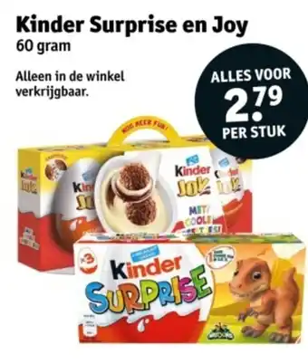 Kruidvat Kinder Surprise en Joy aanbieding