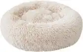 Bol.com Donut Hondenmand - Kattenmand - Maat S - 50cm (ligvlak van 35cm) - Beige - Fluffy en Wasbaar aanbieding