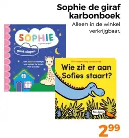 Trekpleister Sophie de giraf karbonboek aanbieding