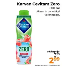 Trekpleister Karvan cevitam zero aanbieding