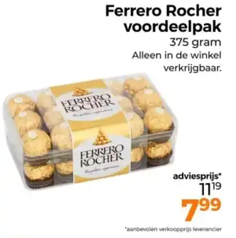 Trekpleister Ferrero rocher voordeelpak aanbieding