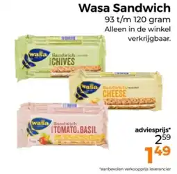 Trekpleister Wasa Sandwich aanbieding