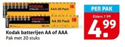 Hoogvliet Kodak batterijen AA of AAA aanbieding