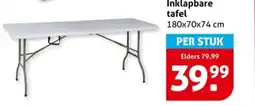 Hoogvliet Inklapbare tafel aanbieding