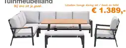 Tuinmeubelland Lissabon lounge dining set / bank en tafel aanbieding