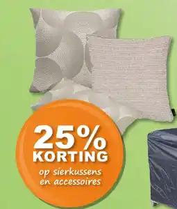 Tuinmeubelland Op sierkussens en accessoires aanbieding
