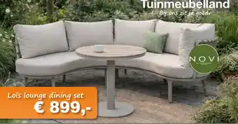 Tuinmeubelland Loïs lounge dining set aanbieding