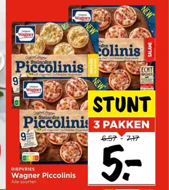 Vomar Voordeelmarkt Diepvries Wagner Piccolinis 3 pakken aanbieding