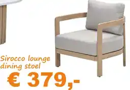 Tuinmeubelland Sirocco lounge dining stoel aanbieding