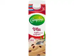 Hoogvliet Campina Vla rum rozijn aanbieding