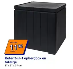 Action Keter 2 in 1 opbergbox en tafeltje aanbieding