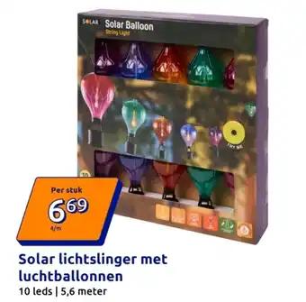 Action Solar lichtslinger met luchtballonnen aanbieding