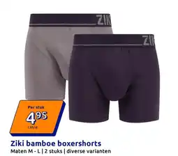 Action Ziki bamboe boxershorts aanbieding