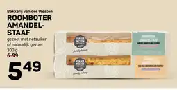 Ekoplaza Bakkerij van der westen roomboter amandelstaaf aanbieding