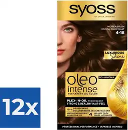 Bol.com Syoss Oleo Intense - Haarverf - 4-18 - Mokka Bruin - 115ml x 12 aanbieding
