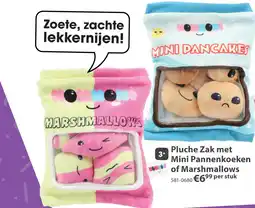 Top1Toys Marshmallows/pancakes pluche 2 assorti aanbieding
