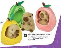Top1Toys Pluche capybara 15cm in fruit 3 ass. aanbieding