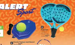 Top1Toys Alert Sport padelset, 2 rackets met bal aanbieding
