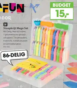 Top1Toys Stoepkrijt mega set 86 delig Creafun oudoor aanbieding