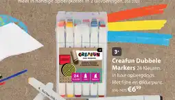 Top1Toys Creafun Dual markers 24 stuks in luxe opbergdoos aanbieding