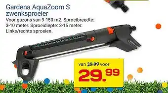 Kluswijs Gardena aquazoom s zwenksproeier aanbieding