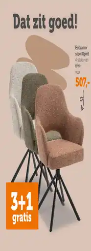 Woonexpress Eetkamer stoel Spirit aanbieding