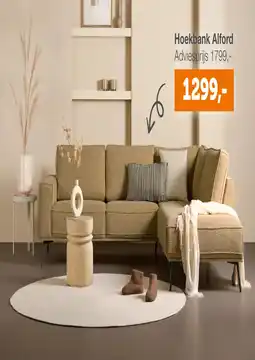 Woonexpress Hoekbank Alford aanbieding