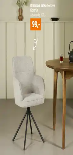Woonexpress Draaibare eetkamerstoel Kortrijk aanbieding