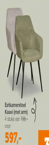 Woonexpress Eetkamerstoel Kaavi (met arm) aanbieding