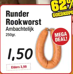 Budget Food Runder Rookworst Ambachtelijk aanbieding