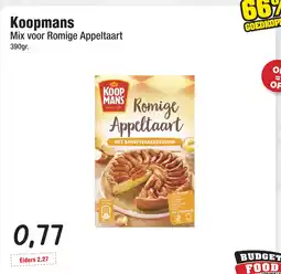 Budget Food Koopmans Mix voor Romige Appeltaart aanbieding