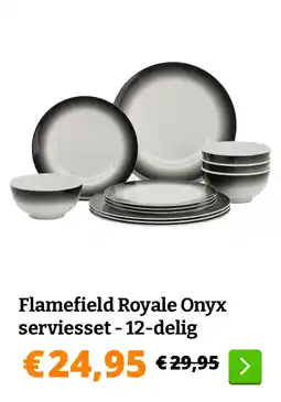 Obelink Flamefield Royale Onyx serviesset - 12-delig aanbieding