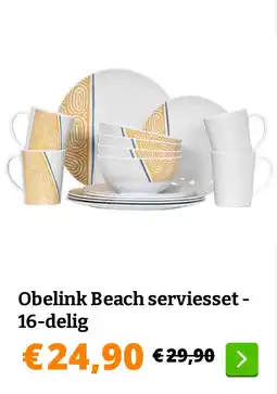 Obelink Obelink Beach serviesset - 16-delig aanbieding