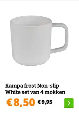 Obelink Kampa frost Non-slip White set van 4 mokken aanbieding