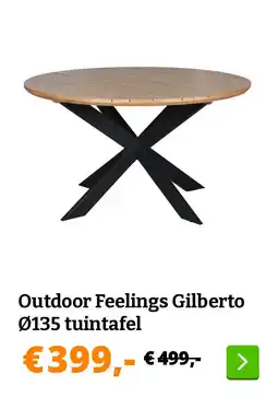 Obelink Outdoor Feelings Gilberto Ø135 tuintafel aanbieding