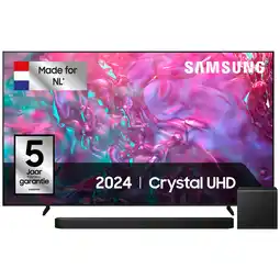 MediaMarkt Samsung Crystal Uhd 98du9070 + Samsung Q-series Hw-q800f/xn Zwart Tv Bundel aanbieding