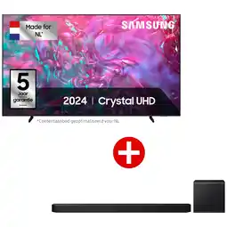 MediaMarkt Samsung Crystal Uhd 98du9070 + Samsung Q-series Hw-q800f/xn Zwart Tv Bundel aanbieding