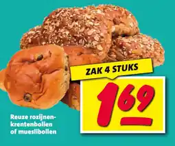 Nettorama Reuze rozijnen krentenbollen of mueslibollen aanbieding