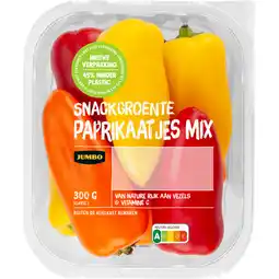Jumbo Jumbo Snackgroente Paprikaatjes Mix 300 g aanbieding