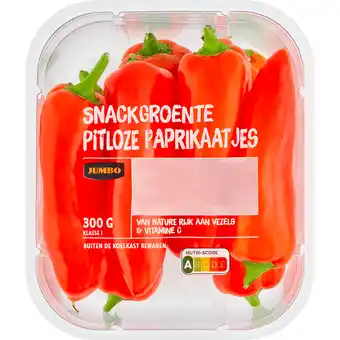 Jumbo Jumbo Snackgroente Pitloze Paprikaatjes 300 g aanbieding