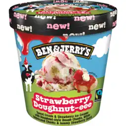 Jumbo Ben & Jerry's Ijs Doughnut Strawberry 465ml aanbieding