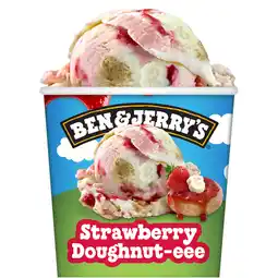 Jumbo Ben & Jerry's Ijs Doughnut Strawberry 465ml aanbieding